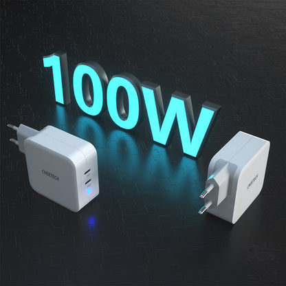 100W GaN USB C Charger – Dual Port Fast Charge for MacBook