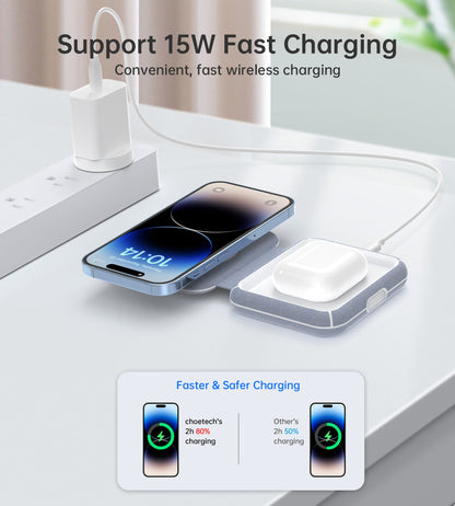2-in-1 Magnetic Charger – MFi & MFM, 15W, for iPhone