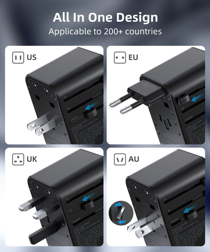 65W PD Wall Charger – Compact USB-C Adapter for Travel Use