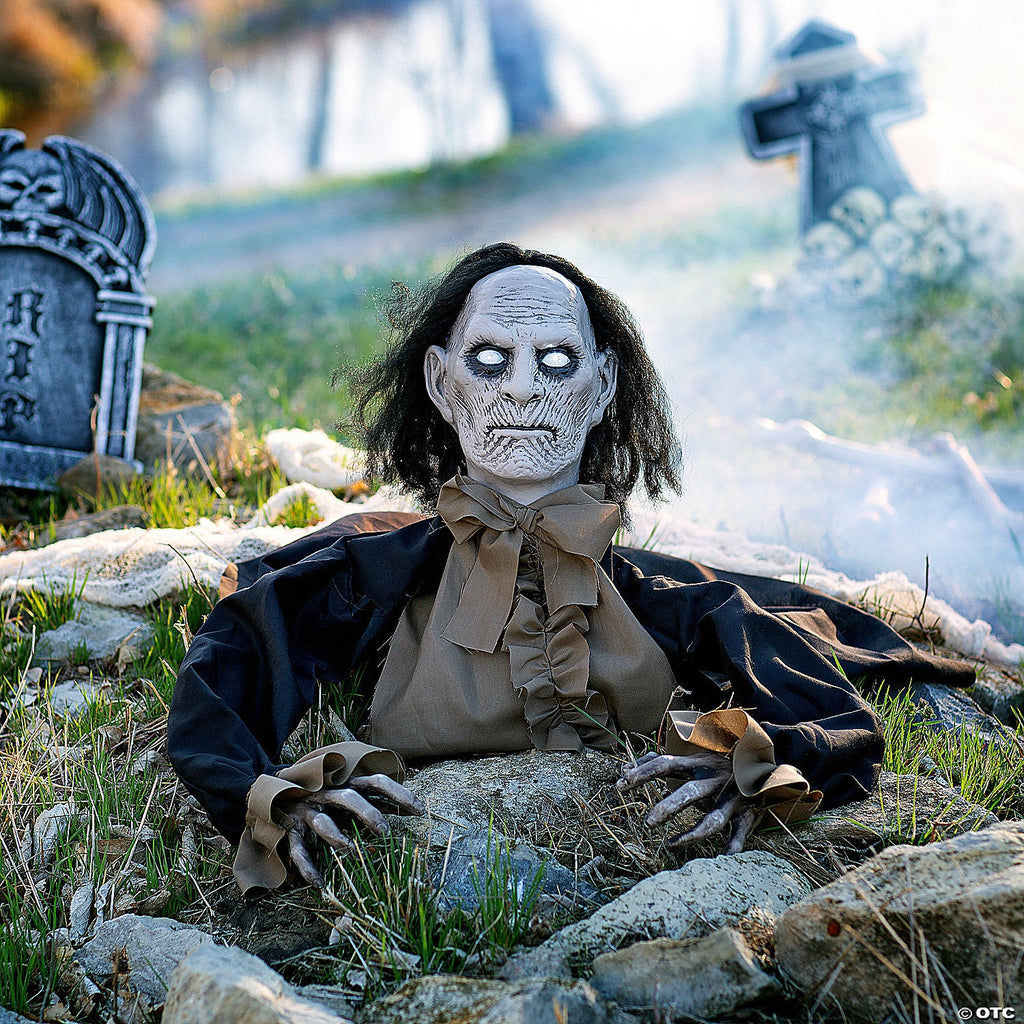 18" Zombie Groundbreaker Plastic Animated Prop Outdoor Halloween Decoration