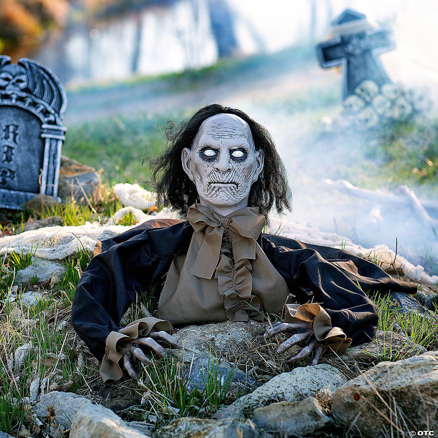 18" Zombie Groundbreaker Plastic Animated Prop Outdoor Halloween Decoration