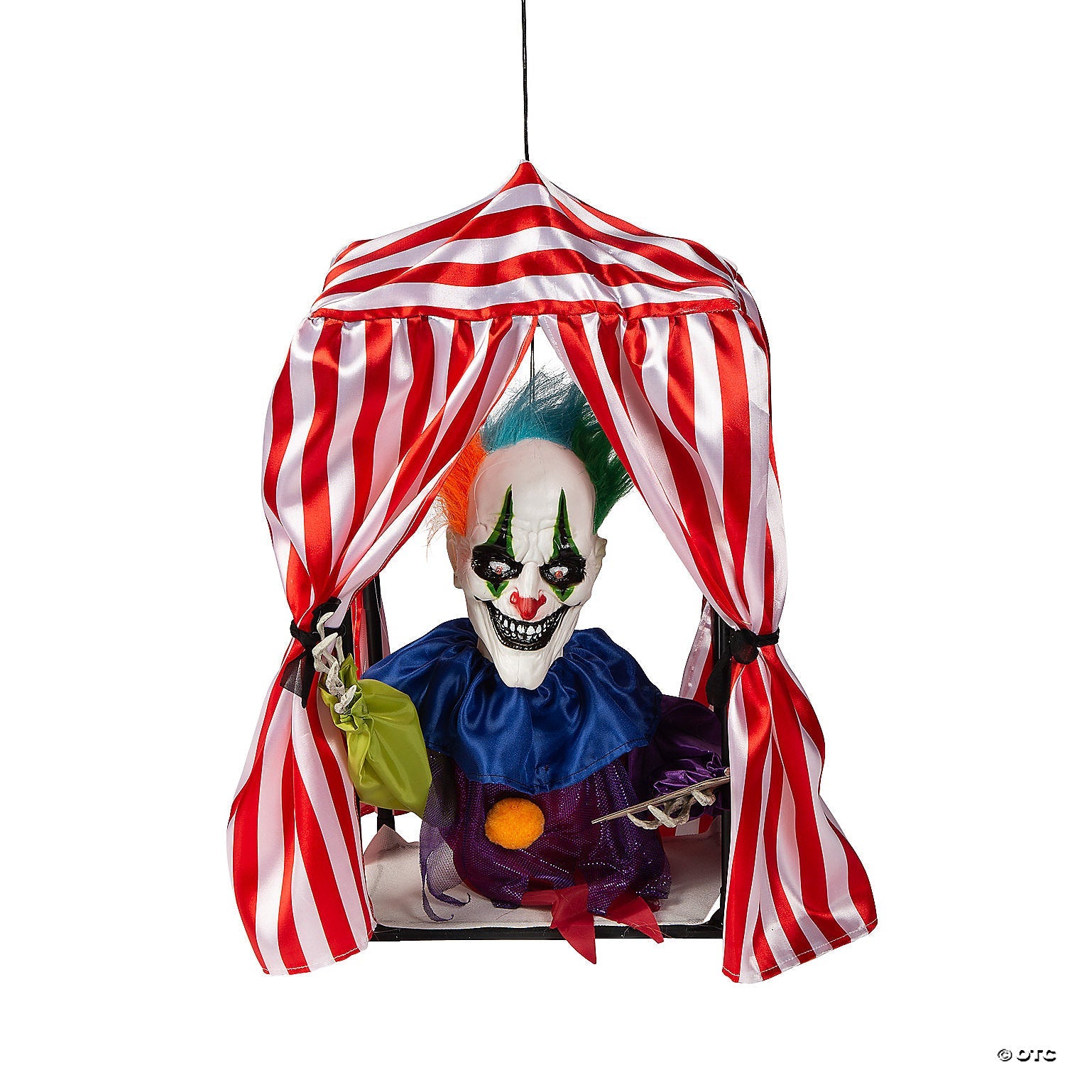 19" Hanging Animated Clown in Box Halloween Decoration