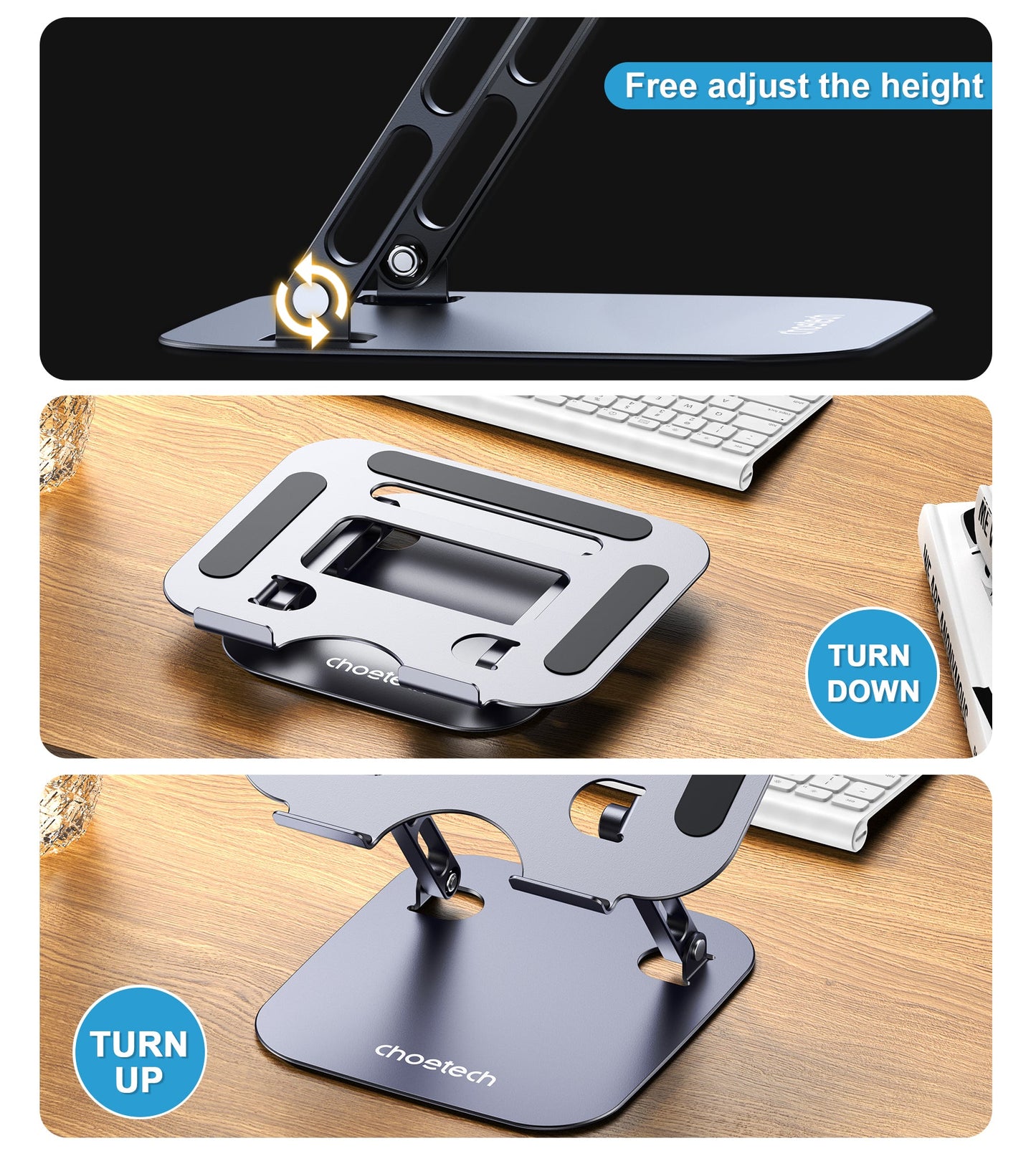 Adjustable Laptop Stand – Desktop Holder for Work & Study