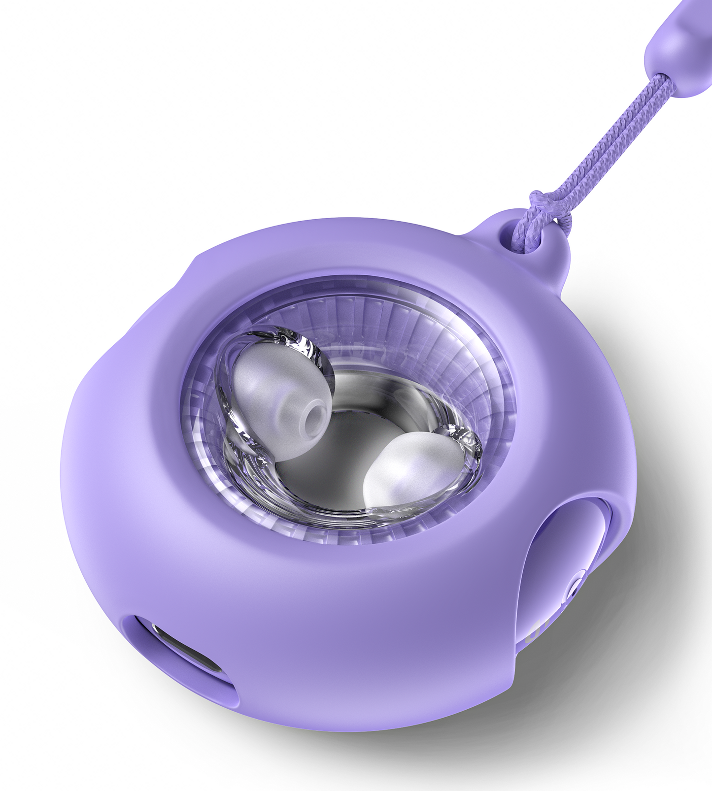 V5.3 TWS Earbuds – Breath Light, Neckband Cable, Purple