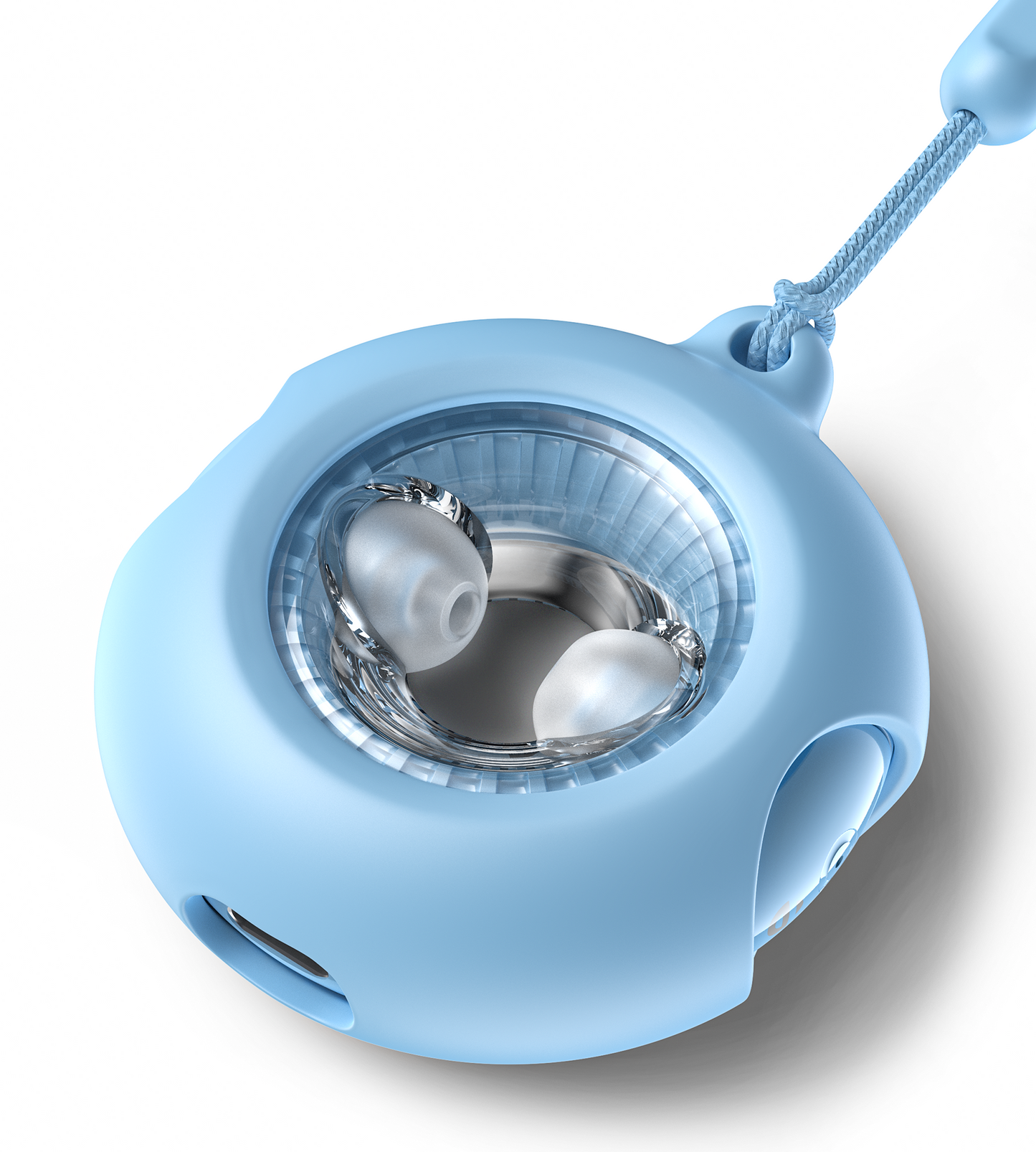 V5.3 TWS Earbuds – Breath Light, Neckband Cable, Purple