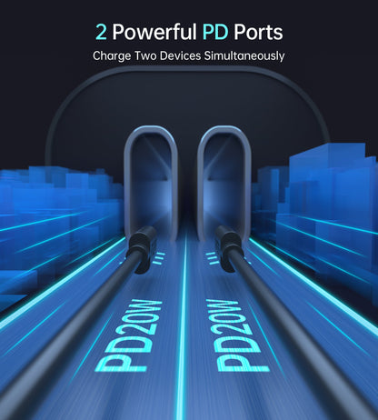 40W Dual USB-C Fast Car Charger – Compact & Efficient