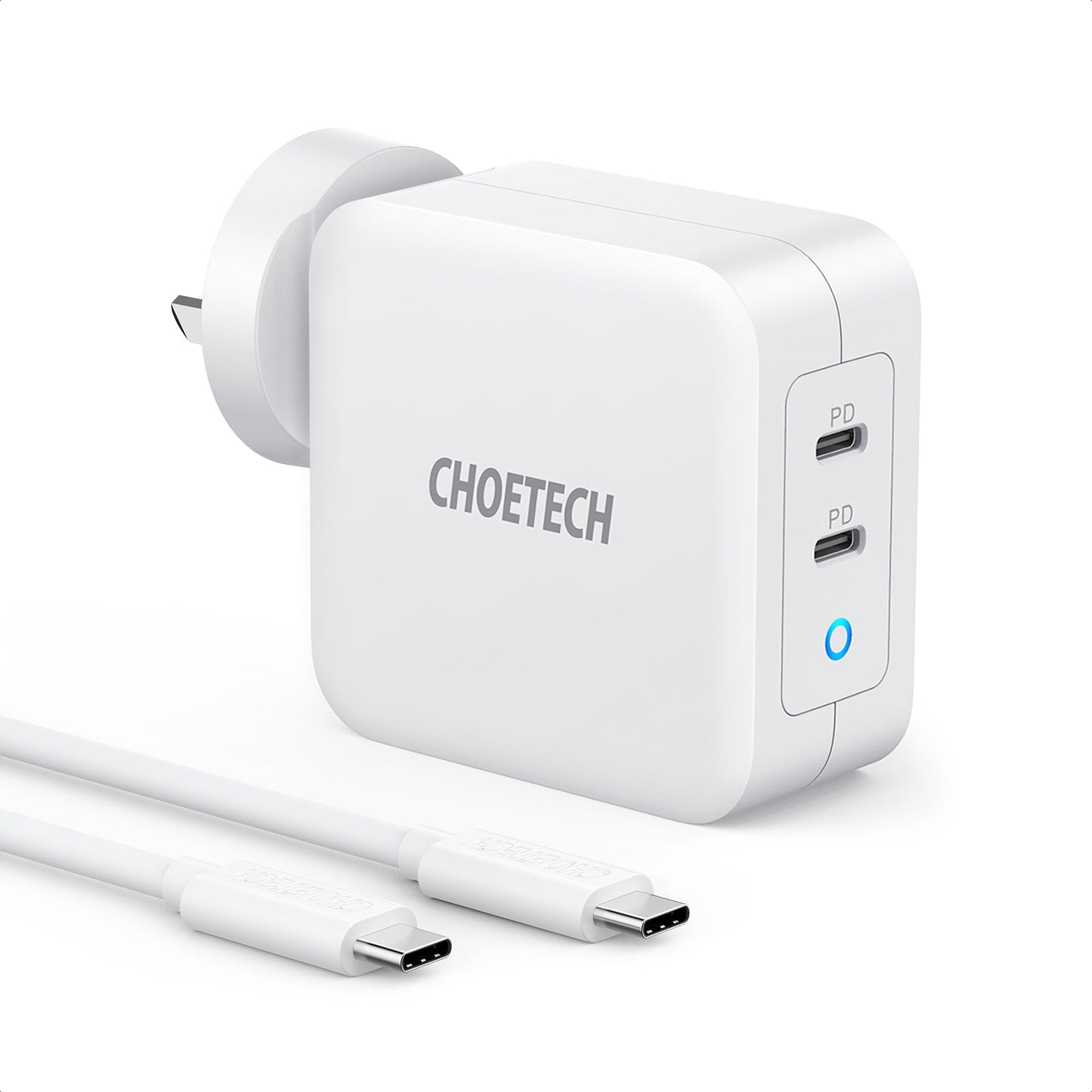 100W GaN USB C Charger – Dual Port Fast Charge for MacBook