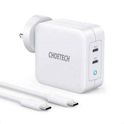 100W GaN USB C Charger – Dual Port Fast Charge for MacBook