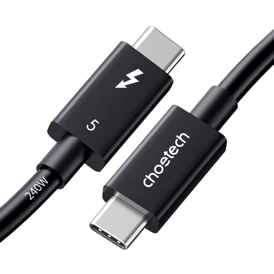 Thunderbolt 5 Cable – Intel Certified 80 Gbps & 240 W PD, 2.6 ft