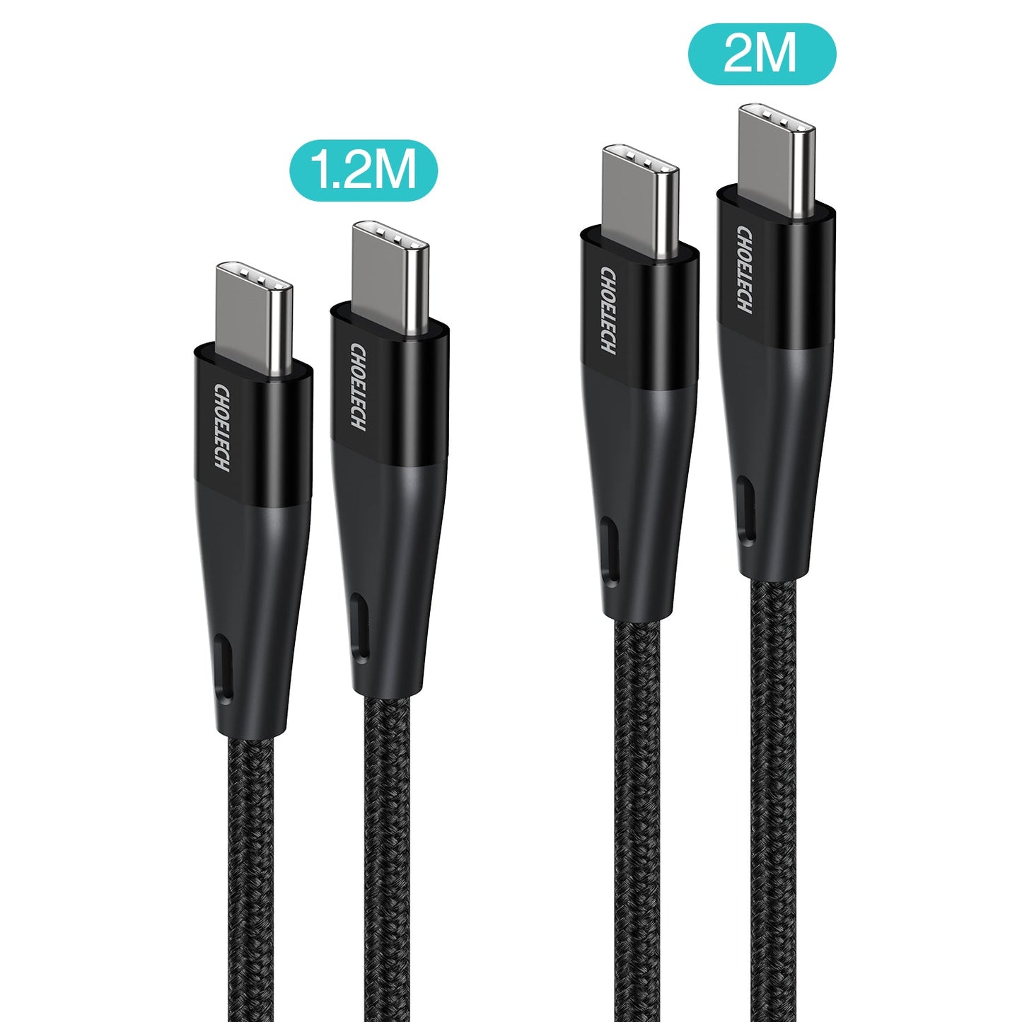 60W USB-C to USB-C Braided Fast Charging Cable – 4ft/6.6ft