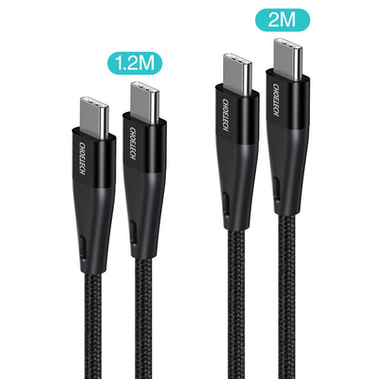 60W USB-C to USB-C Braided Fast Charging Cable – 4ft/6.6ft