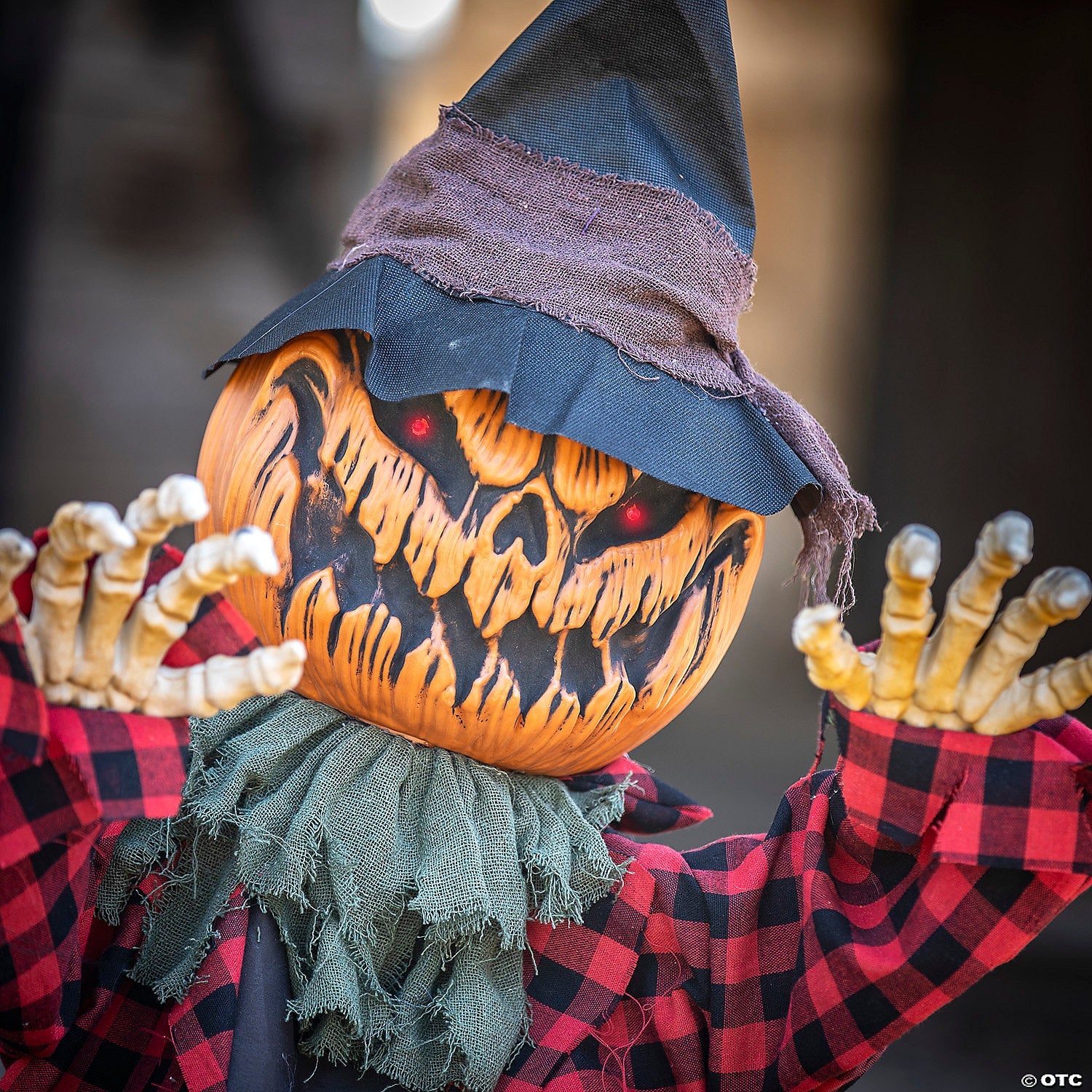 2 Ft. Groundbreaker Orange Pumpkin Man Animated Prop Halloween Decoration
