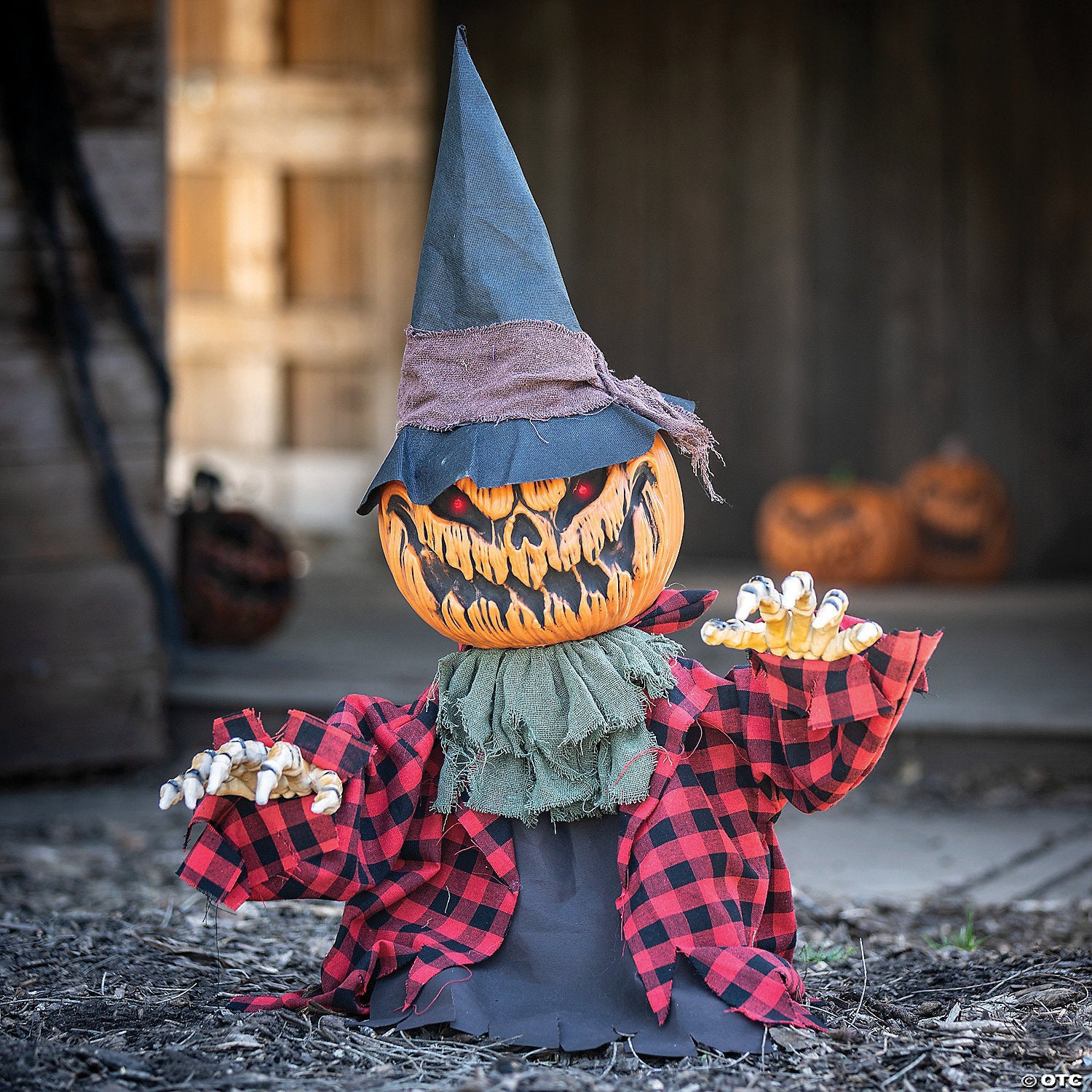 2 Ft. Groundbreaker Orange Pumpkin Man Animated Prop Halloween Decoration