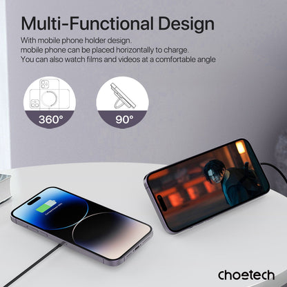 Magnetic Wireless Charger – 5 Modes, Foldable Stand