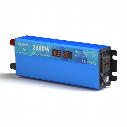 1300W Pure Sine Wave Inverter – 2600W Peak, AC/DC Output