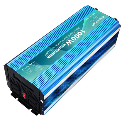 1000W Pure Sine Wave Inverter – 2000W Peak, Dual AC/DC