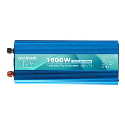1000W Pure Sine Wave Inverter – 2000W Peak, Dual AC/DC