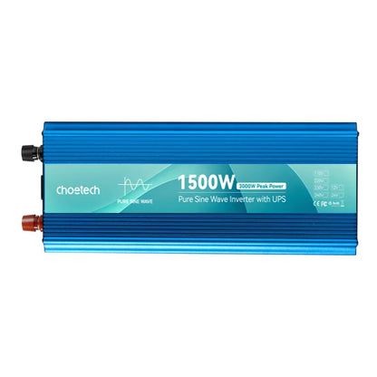 1500W Pure Sine Wave Inverter – 3000W Peak, Dual DC/AC