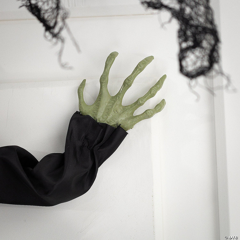 23 1/2" x 29 1/2" Hanging Crashed Witch Animated Prop Halloween Decoration
