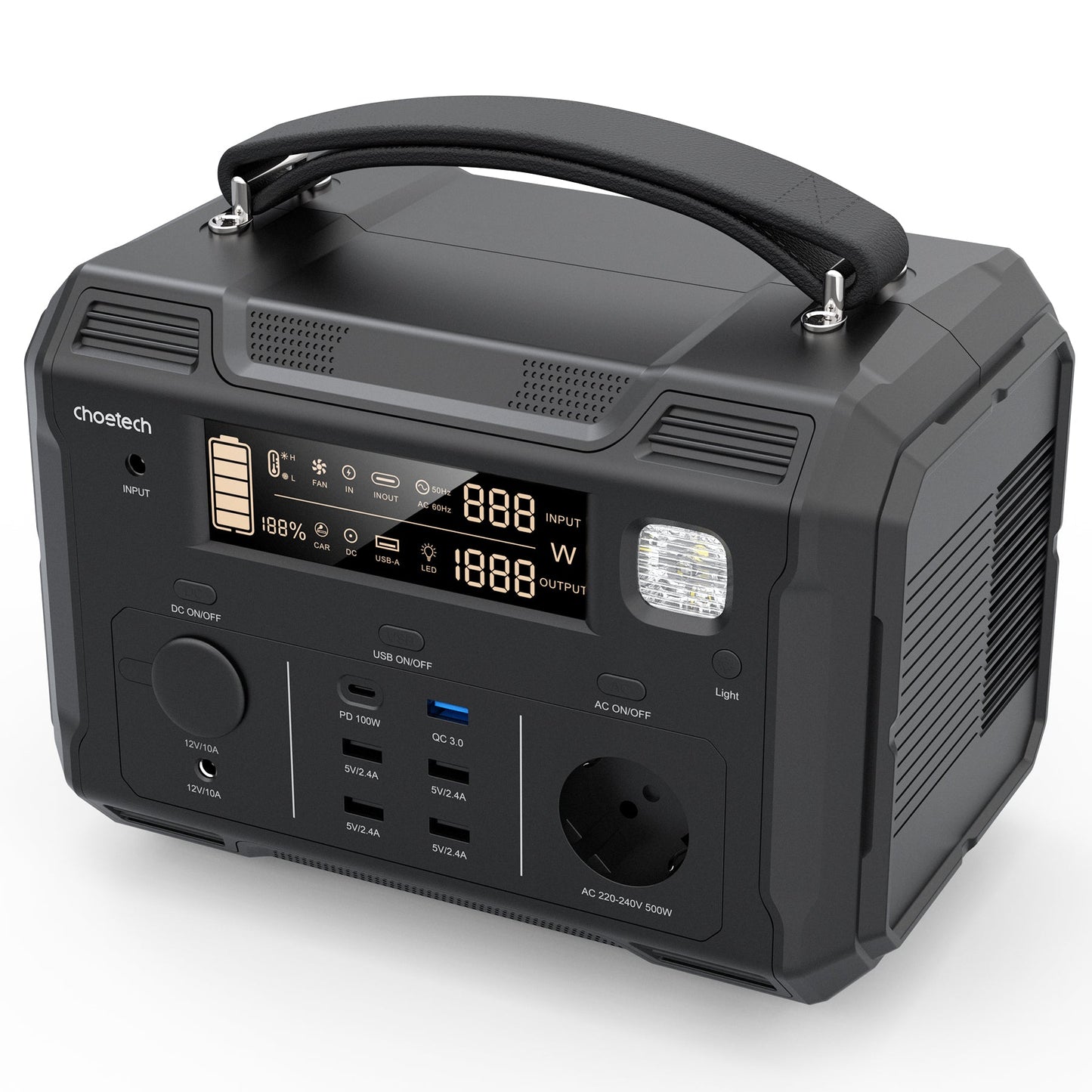 500W Portable Power Station – Outdoor Backup Battery