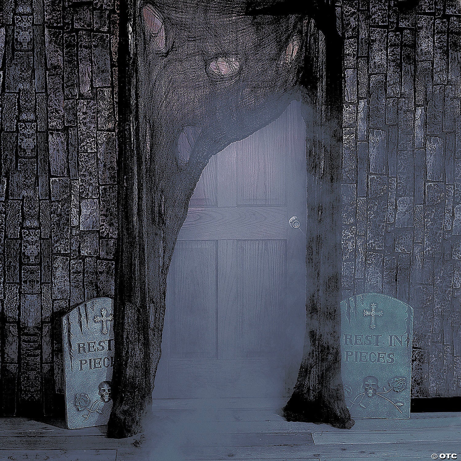24 Ft. x 6 Ft. Super-Size Black Creepy Cloth Halloween Decoration