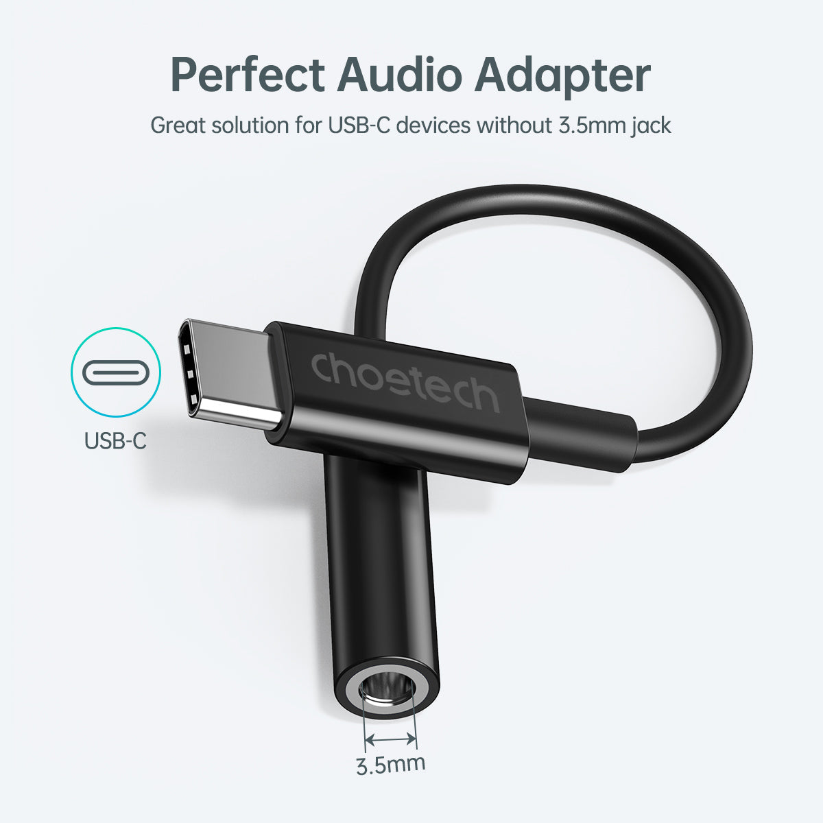 USB-C to 3.5mm Adapter – Audio Jack for Headphones