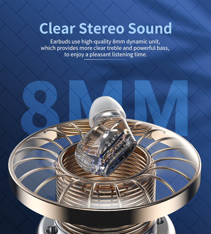 Mini Bean TWS Earbuds – Bluetooth 5.3 with MEMS Mic