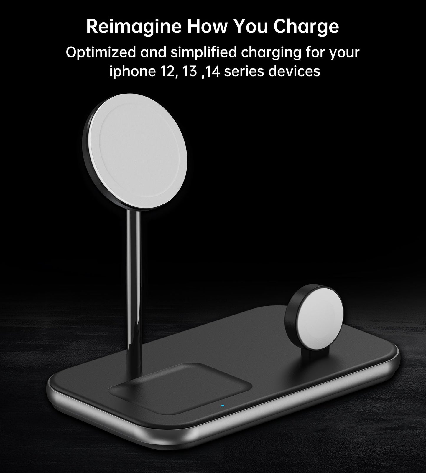 3-in-1 Magnetic Wireless Charger – MFM & MFI Certified