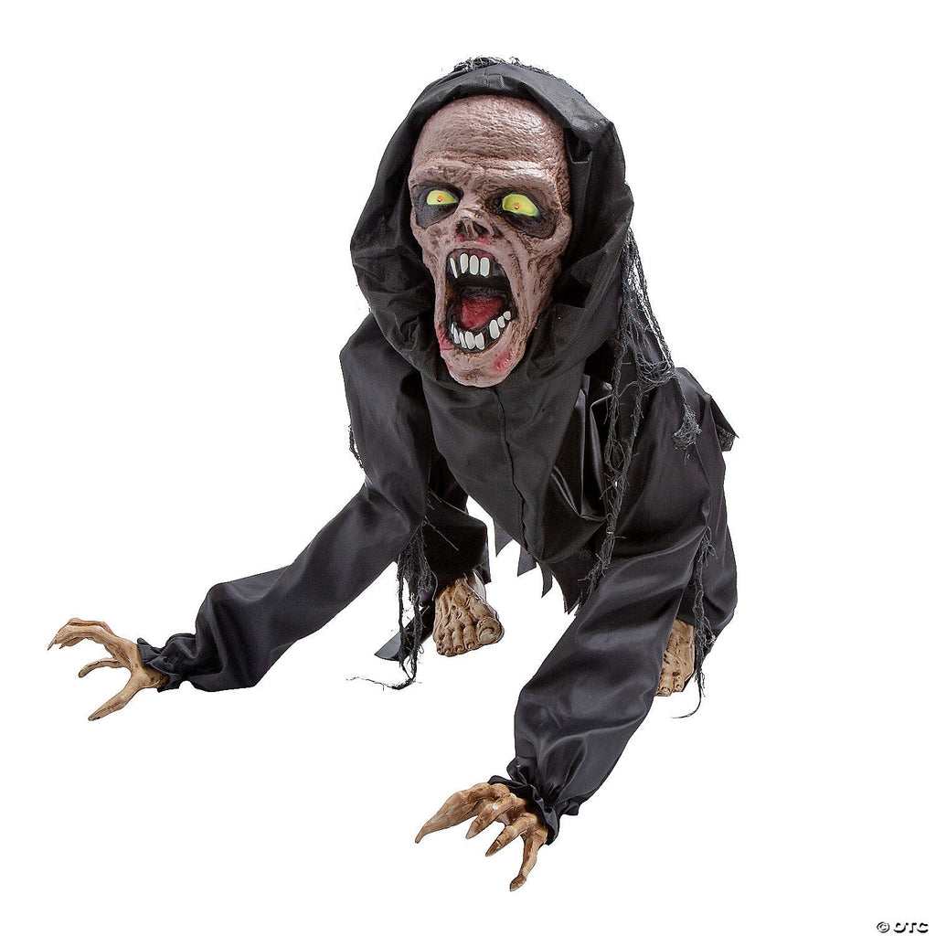 3 Ft. Animated Creepy Squatting Reaper Polyester Halloween Decoration
