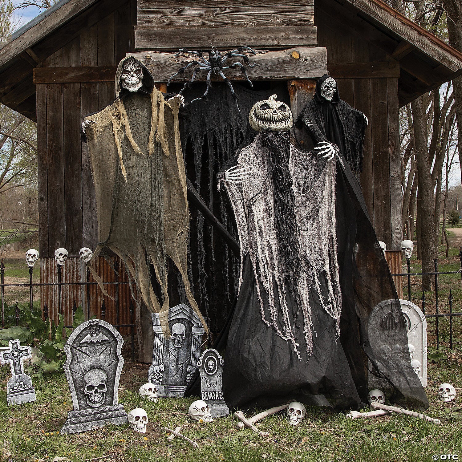3 Ft. Hanging Grim Reaper with Wings Animated Prop Halloween Decoration