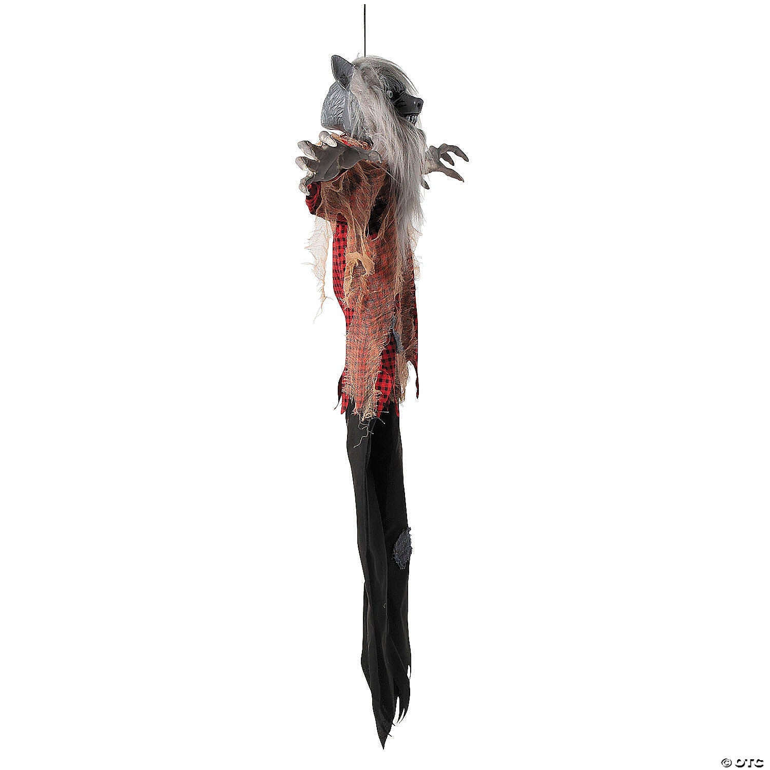 31 1/2" x 47 1/4" Hanging Tattered Werewolf Animated Prop Halloween Decoration