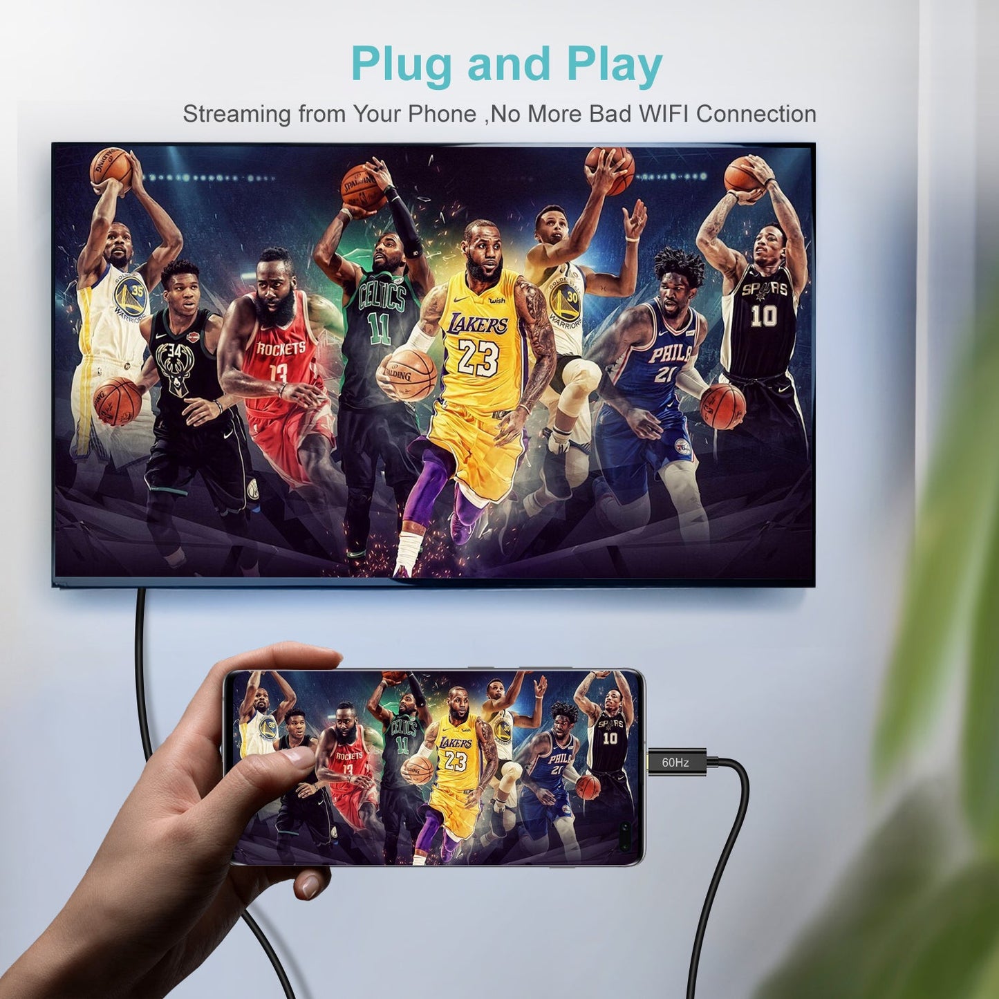 USB-C to HDMI Cable – 4K@60Hz Video Output