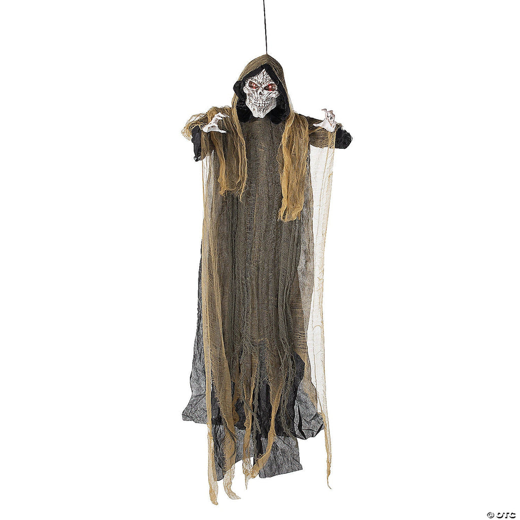 35 1/4" x 6 Ft. Hanging Grim Reaper Animated Prop Halloween Decoration