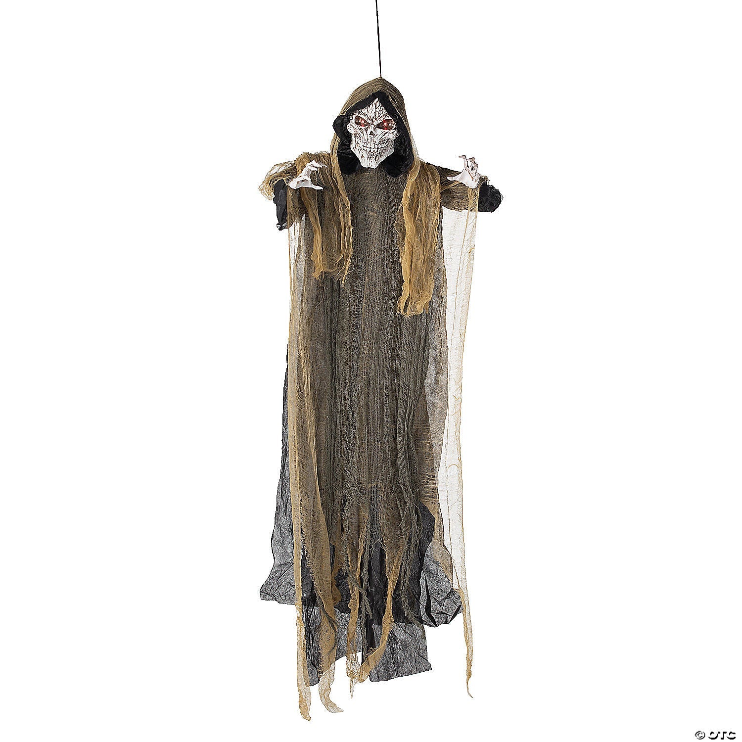 35 1/4" x 6 Ft. Hanging Grim Reaper Animated Prop Halloween Decoration
