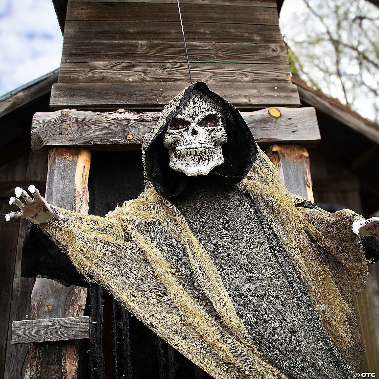 35 1/4" x 6 Ft. Hanging Grim Reaper Animated Prop Halloween Decoration