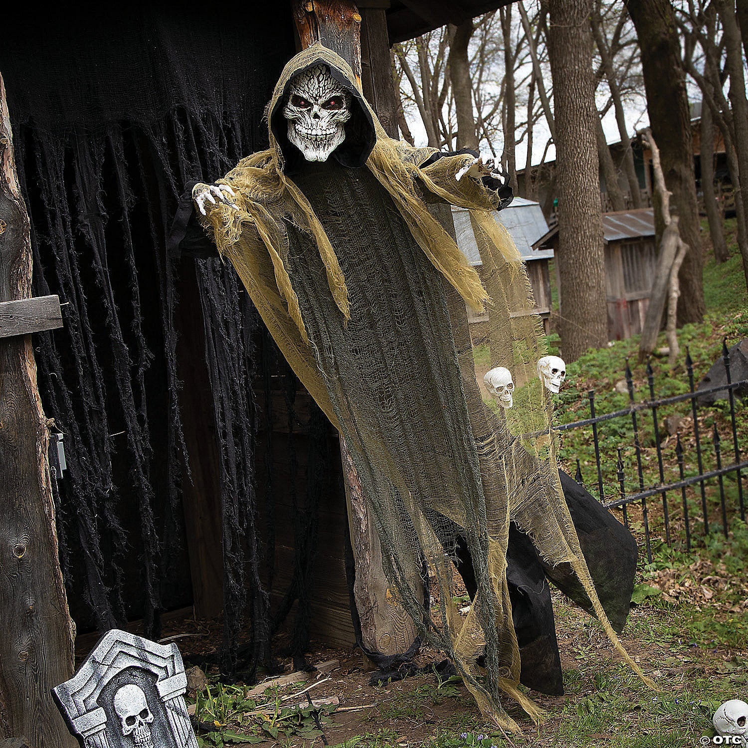 35 1/4" x 6 Ft. Hanging Grim Reaper Animated Prop Halloween Decoration