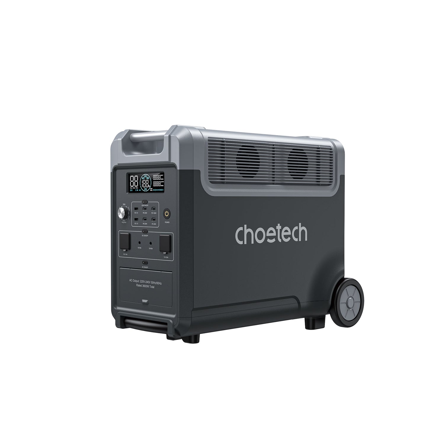 3600W Portable Power Station – 3840Wh, Dual Battery Packs