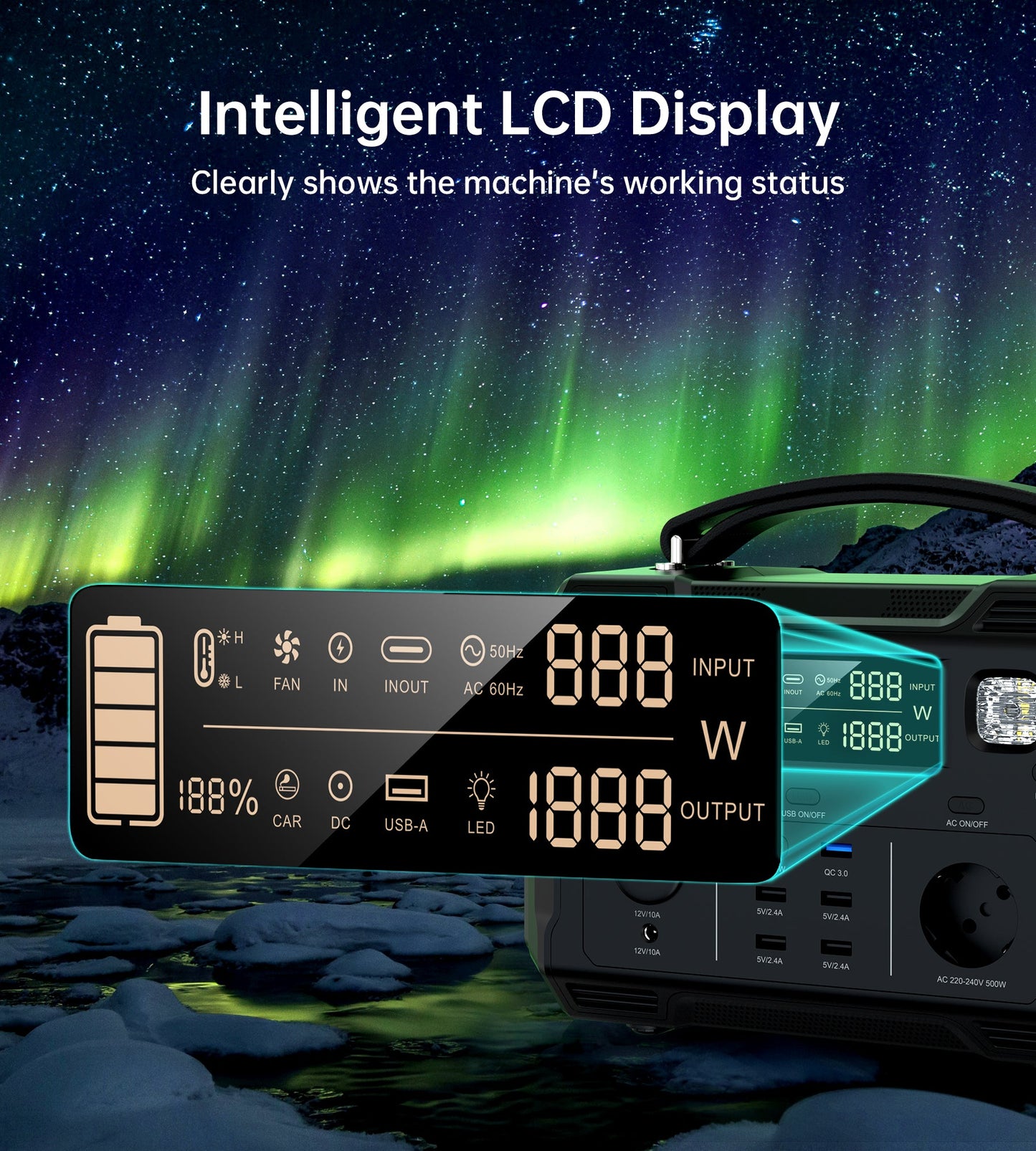 500W Portable Power Station – Outdoor Backup Battery