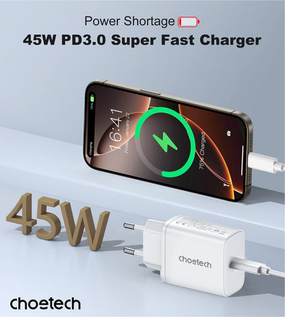 45W PD Fast Charger – Compact USB Charging Block