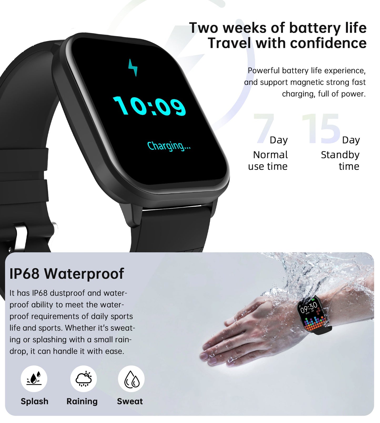 2.01" Smart Watch – Bluetooth Call, Fitness & Wellness