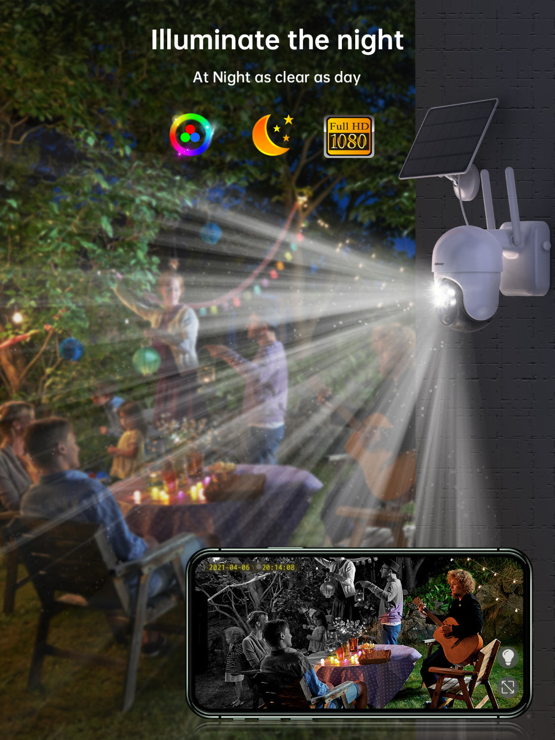 4G Solar PTZ Camera – 3MP/4MP, Motion Alert, Outdoor Use