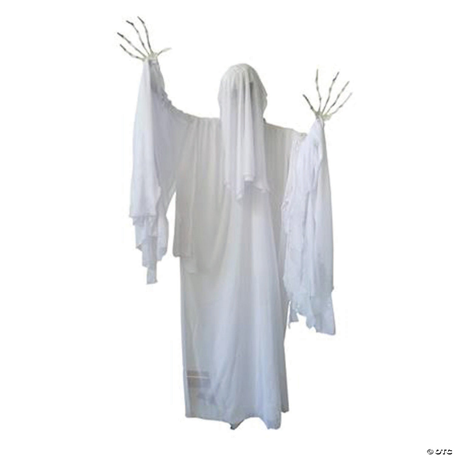 4 Ft. 7" x 5 Ft. 5 1/2" Skeleton Ghost Animated Prop Standing Halloween Decoration