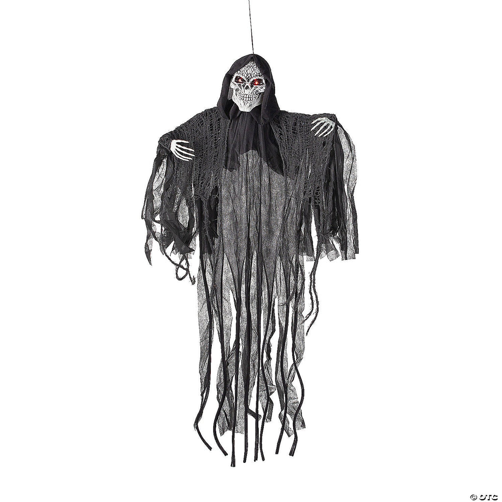 47 1/4" Hanging Light-Up Skeletal Reaper Animated Prop Halloween Decoration