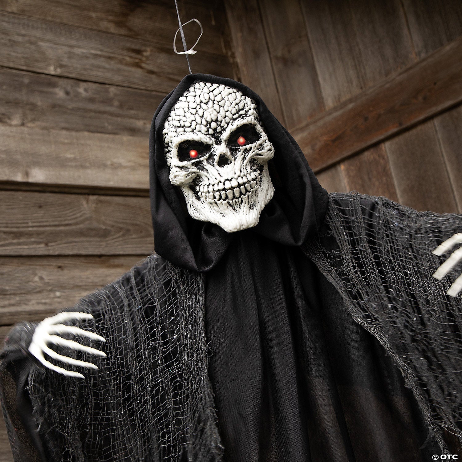47 1/4" Hanging Light-Up Skeletal Reaper Animated Prop Halloween Decoration