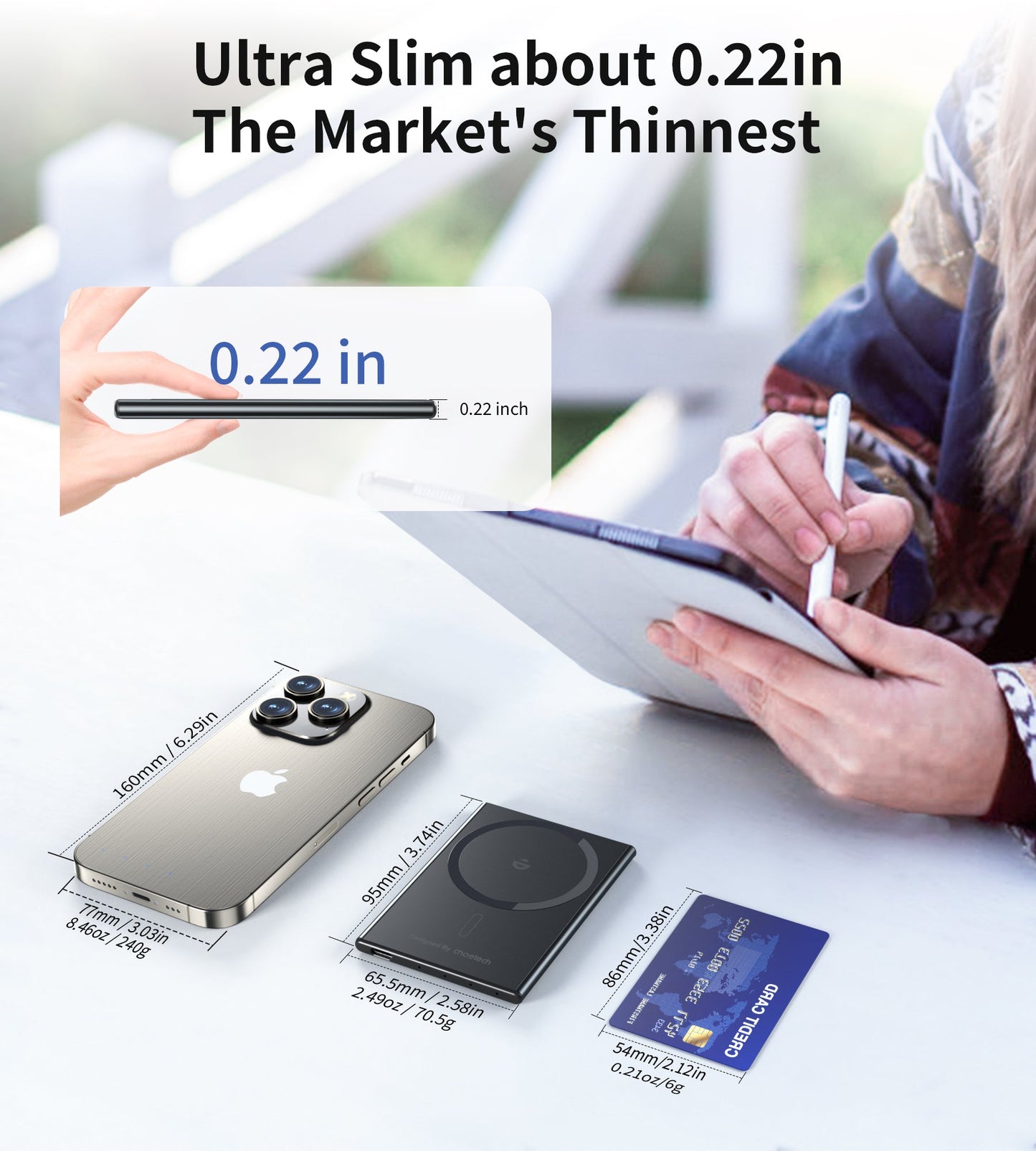 2000mAh Ultra-Thin Power Bank – Only 5.5mm Slim Design