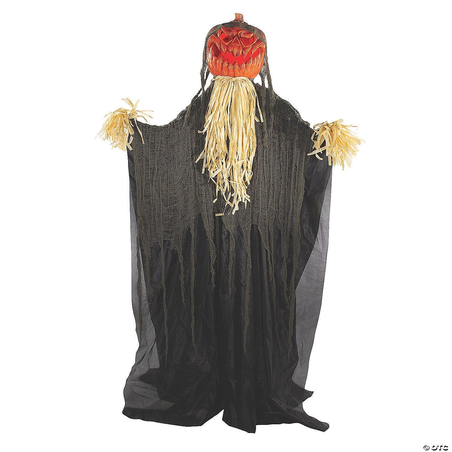 5' 6" Standing Shaking Pumpkin Reaper Halloween Decoration
