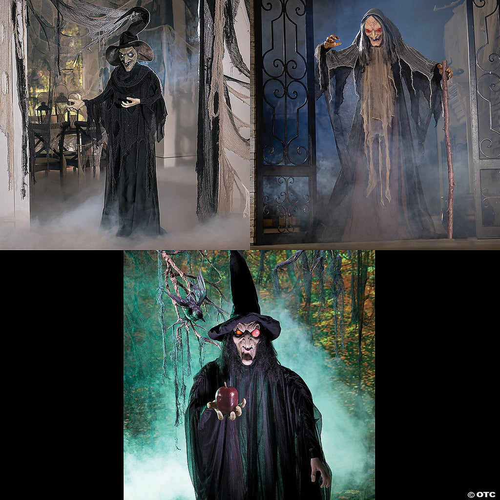 5 Ft. - 7 Ft. 9" Trio of Witches Standing Halloween Decorations Kit - 3 Pc.