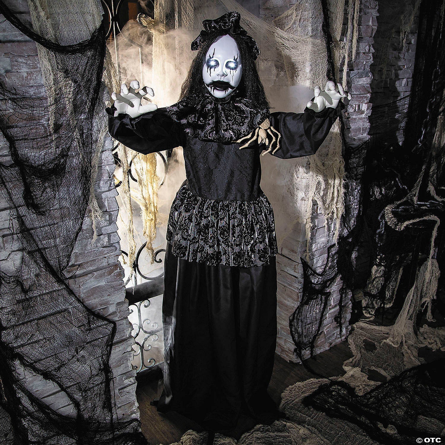 5 Ft. 2 3/4" Animated Standing Gothic Bride Halloween Decoration