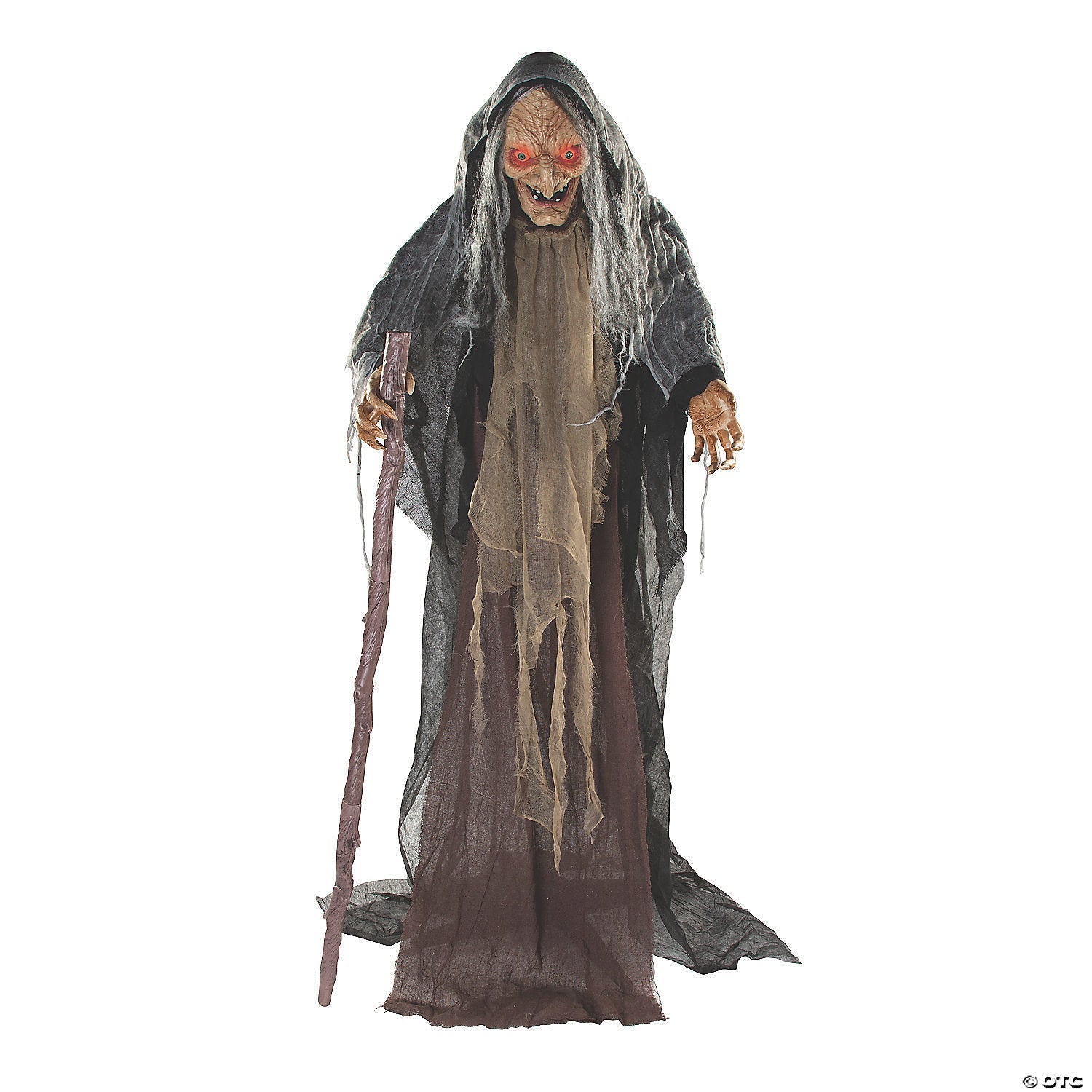 5 Ft. Animated Standing Witch Halloween Decoration
