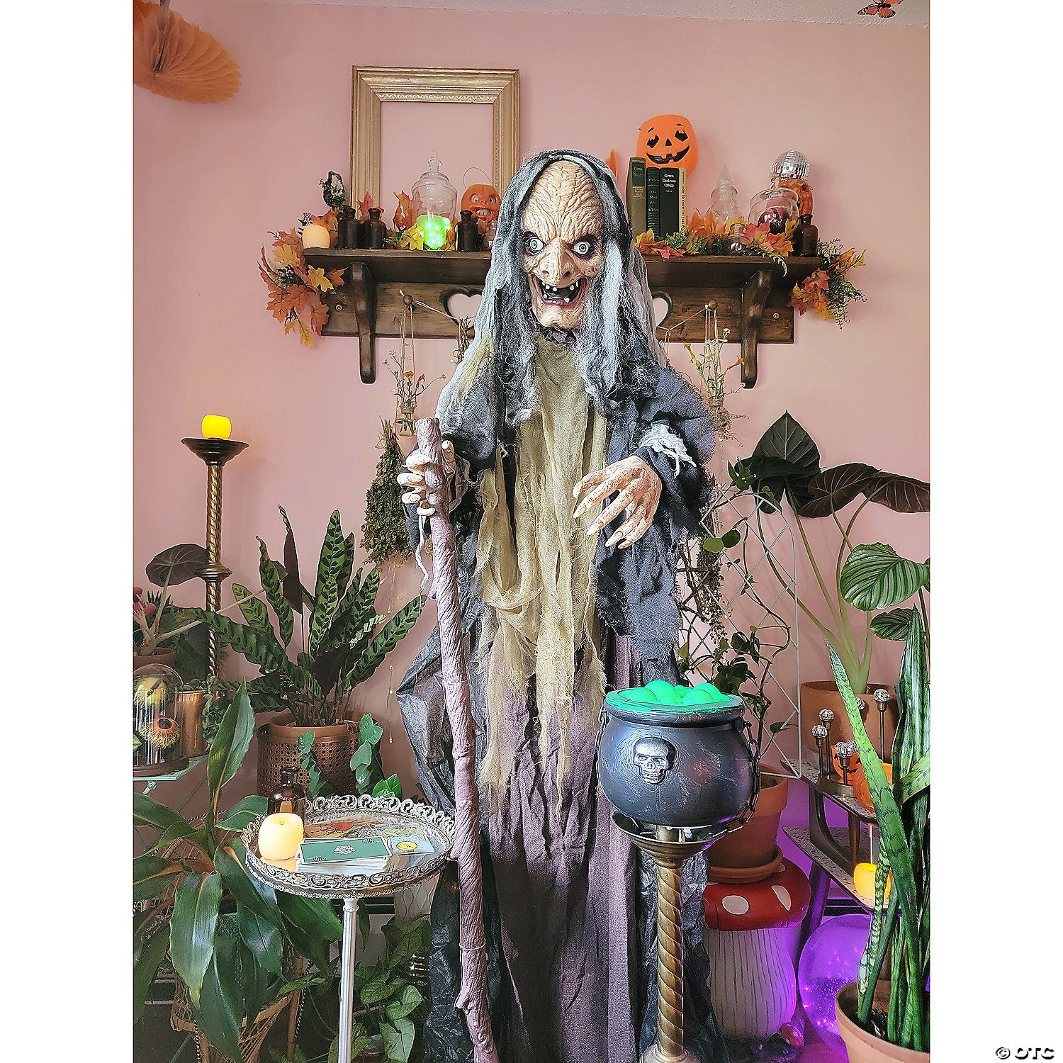5 Ft. Animated Standing Witch Halloween Decoration